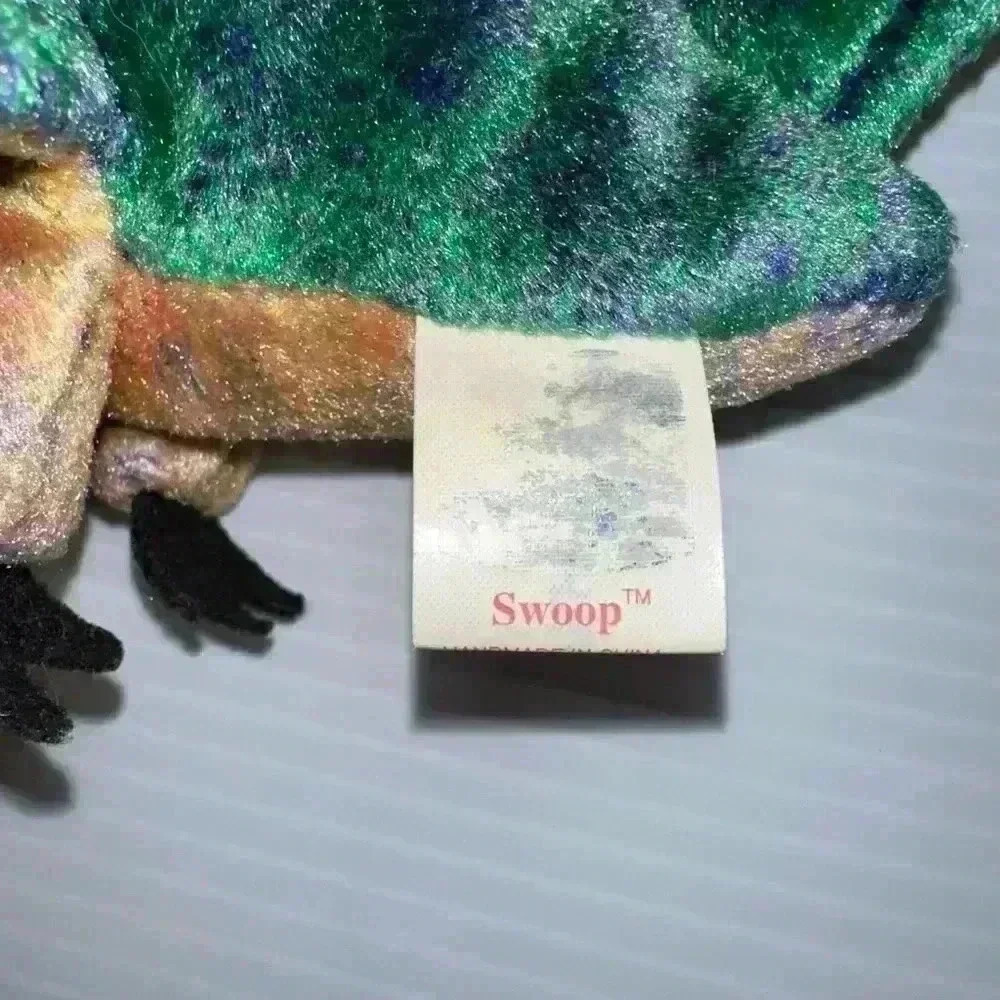 NWT! Ty Beanie Baby Plush Animal “Swoop” the Pterodactyl Green & Brown/2000/PE - Picture 12 of 12